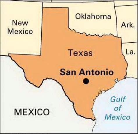 San Antonio Texas Map - Map San Antonio Texas (Texas - Usa) - San ...