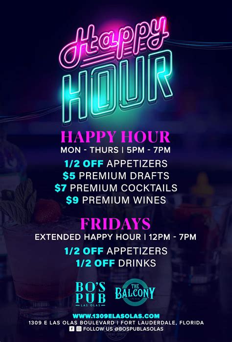 Join Us for Happy Hour at Bo's Pub! | Las Olas Association
