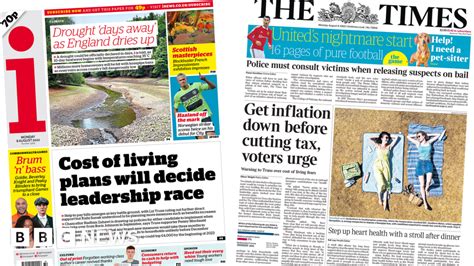 Newspaper headlines: Voters' cost of living fears and drought days away | Flipboard