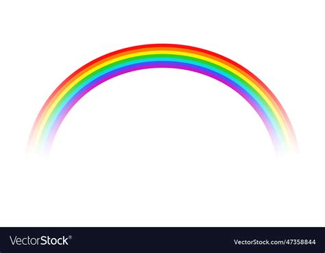 Striped rainbow arc with transparency effect Vector Image