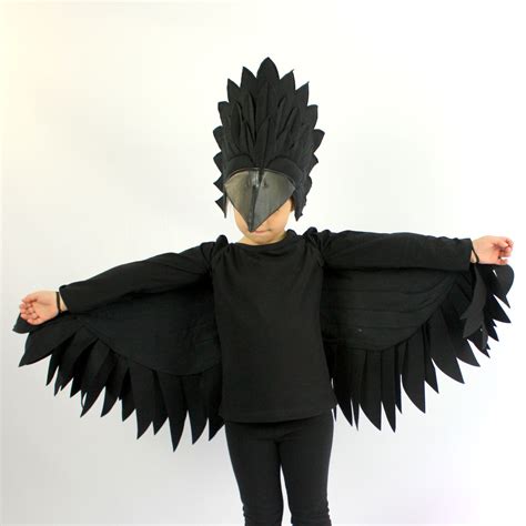 Raven Headdress & Wings Set | Bird costume, Wings costume kids, Raven ...