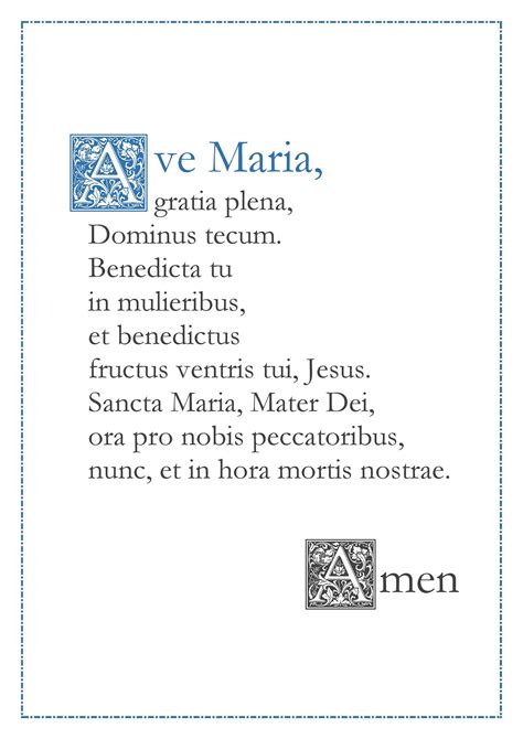 Ave Maria Latin Prayer Printable Catholic Hail Mary Prayer, 41% OFF