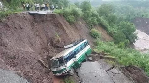 Himachal Weather Update Kalka Shimla Highway Closed Again Due To Landslide Hrtc Bus Accident ...