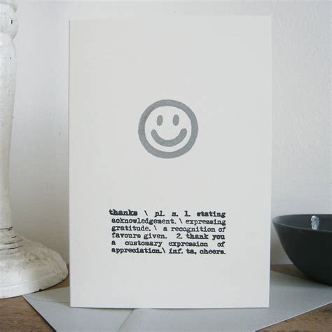 Smile Thank You Card By made by b