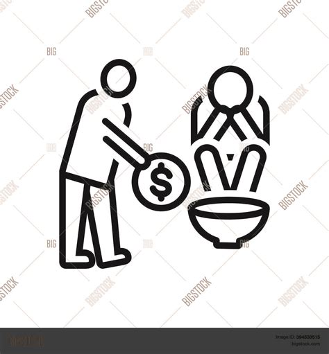 Black Line Icon Poor Vector & Photo (Free Trial) | Bigstock