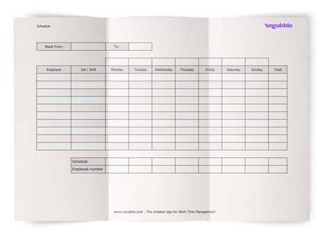 Weekly Work Schedule 10 Free Pdf Printables Printable - vrogue.co