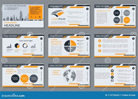 Professional Business Presentation, Slide Show Vector Template Stock Vector - Illustration of ...