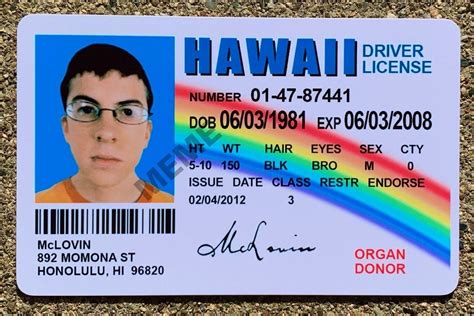 Mclovin Id Card Back - Scannable Id Card Maker- Id Card News Online