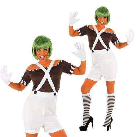 ADULT KIDS FACTORY WORKER BOOK WEEK OOMPA LOOMPA WIG FANCY DRESS ...