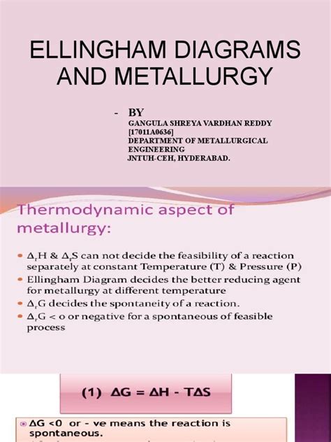 Ellingham Diagrams and Metallurgy | PDF