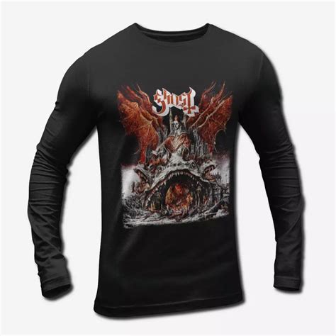 Ghost Band Long Sleeve T-Shirt, Ghost Prequelle Cover Long Sleeve Tee-Shirt, Hard Rock, Heavy ...