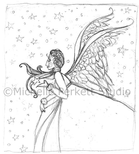 MICHELLE PERKETT STUDIO: CHRISTMAS SNOW ANGEL SKETCH