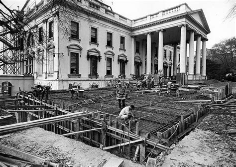 Clichés historiques des travaux de rénovation de la Maison Blanche