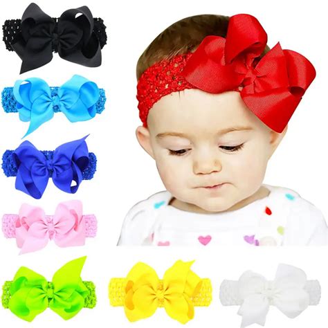 Naturalwell Baby hair bow Ribbon Flower Headband Infant Girls Ribbon ...