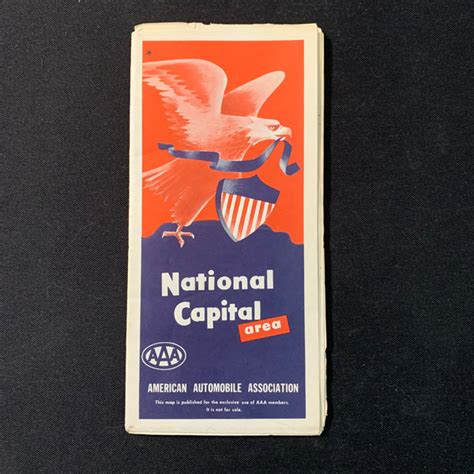 MAP National Capital Area vintage AAA road travel map 1958 – The Exile ...