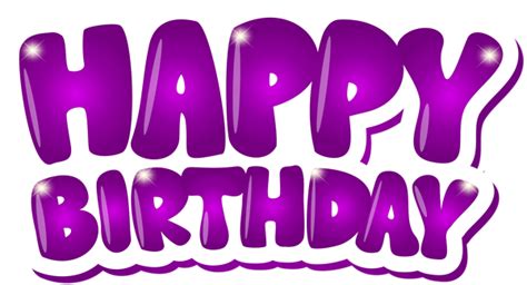 Happy Birthday Purple Clip Art PNG Image | Happy birthday printable, Happy birthday png ...