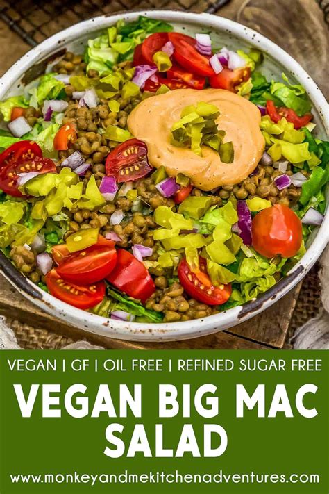 Vegan Big Mac Salad - Monkey and Me Kitchen Adventures