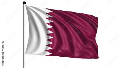 flag of Qatar - loop (+ alpha channel) Stock Video | Adobe Stock