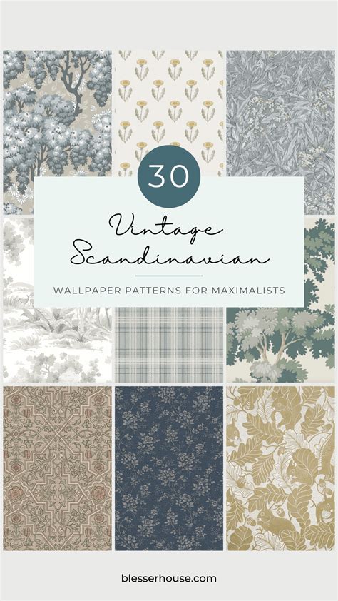 30 Vintage Scandinavian Wallpaper Patterns for Maximalist Decor ...