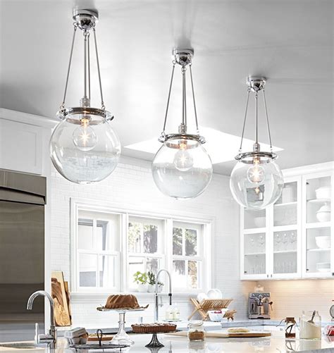 Rejuvenation | Hood: Classic Globe Chandelier | Kitchen pendant lighting, Kitchen lighting ...