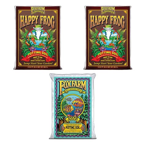 FOXFARM Happy Frog Organic Mix & Ocean Forest Plant Soil Mix 2 x FX14047 + FX14000 - The Home Depot