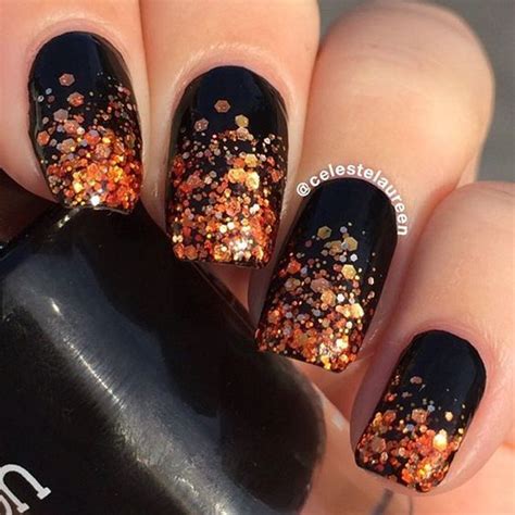 Black And Orange Sparkly Nails Pictures, Photos, and Images for ...