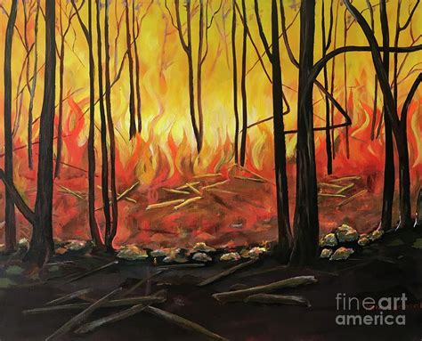 Prescott forest fire Painting by Maria Karlosak - Fine Art America