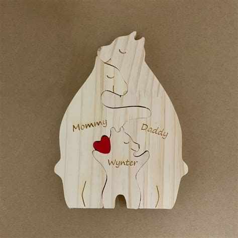 Personalized Bear Family Wooden Puzzle – Dropshipping Winning Products