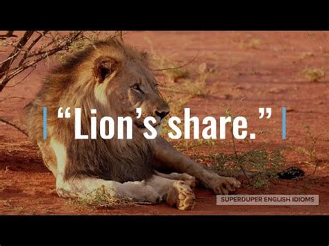 "Lion's Share" Idiom Meaning, Origin & History | Superduper English ...