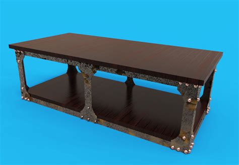 Rustic Coffee table | 3D CAD Model Library | GrabCAD