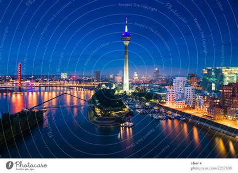 Düsseldorf evening skyline - a Royalty Free Stock Photo from Photocase