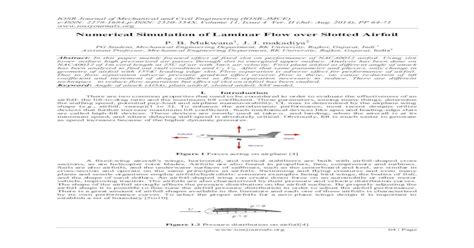 Numerical Simulation of Laminar Flow over Slotted · PDF fileAn airfoil ...