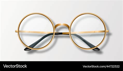 3d realistic round frame glasses icon Royalty Free Vector