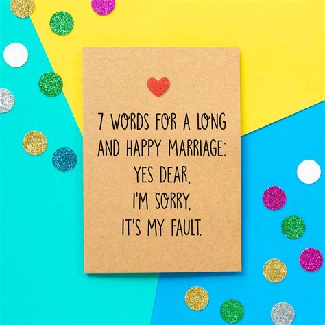 Long and happy marriage funny wedding card by bettie confetti – Artofit