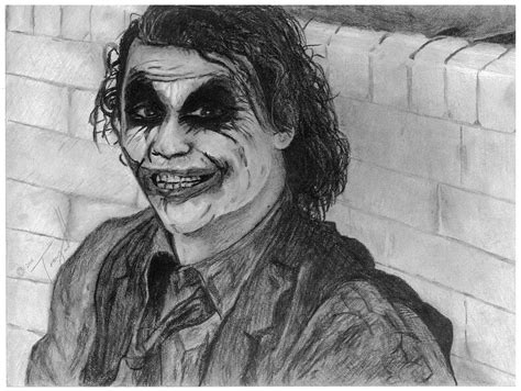 Dark Knight Joker Pencil Drawing - bestpencildrawing