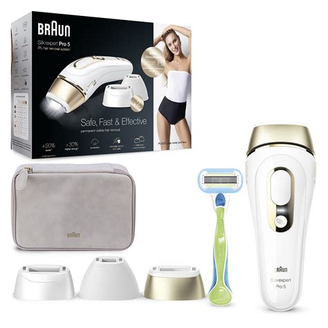 Braun IPL Silk Expert Pro 5 Epilator, Visible Permanent Hair Removal, Venus Razor, Wide Head and ...