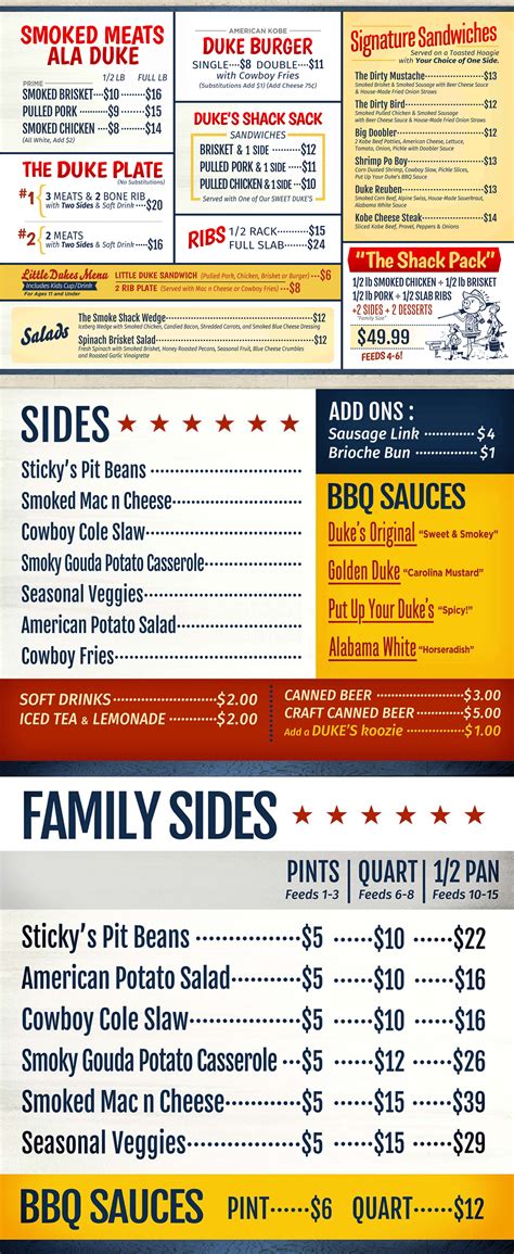 Menu – Dukes BBQ Shack