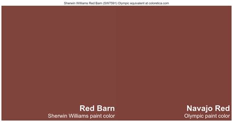 Sherwin Williams Red Barn Olympic equivalent (Navajo Red)
