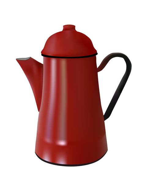 Red Coffee Pot Clipart Free Stock Photo - Public Domain Pictures