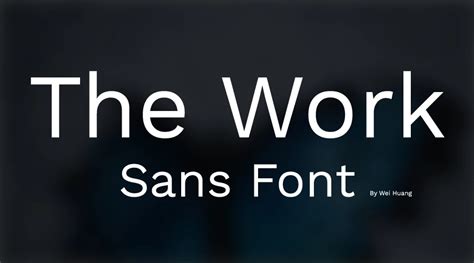 The Work Sans Font | Free Fonts Vault