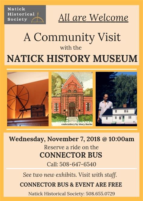 A Community Visit with the Natick History Museum — Natick Historical ...