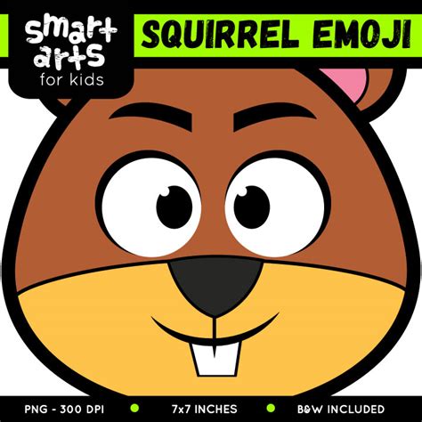 Squirrel Emoji Clip Art - Educational Clip Arts and Bible Stories