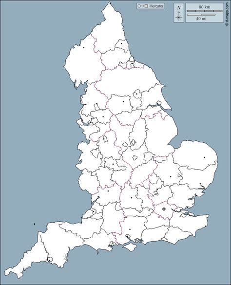 England free map, free blank map, free outline map, free base map outline, counties, main cities