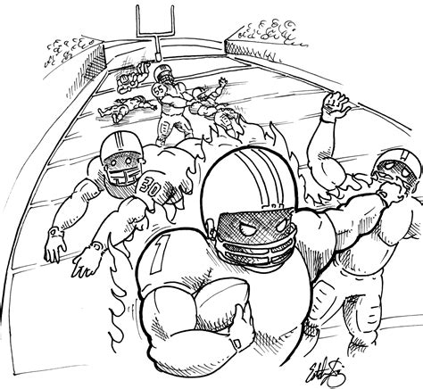 drawing of a football game - Clip Art Library