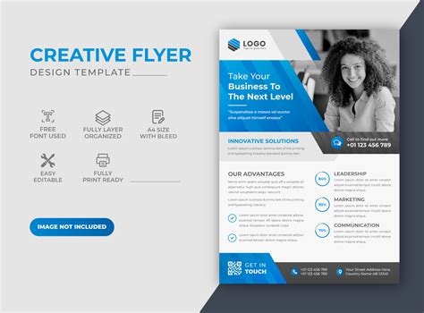 Corporate Blue Color Scheme Business Flyer Design Template by Md Abu ...