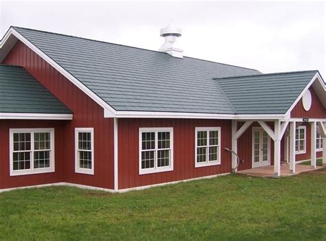 Vertical Steel Siding Classic Red Glacier White Soffit and Trim | Exterior house colors, House ...