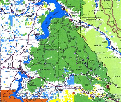 Idaho Panhandle National Forest: Geographic Divisions