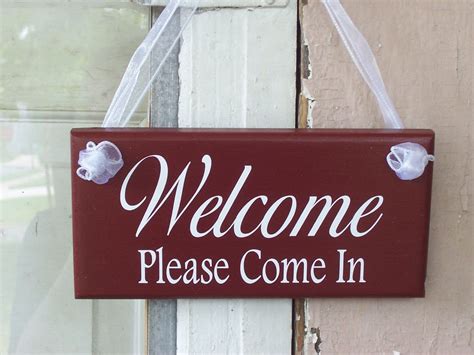 Welcome Please Come In Wood Vinyl Sign Business Office | Etsy | Vinyl signs business, Vinyl ...