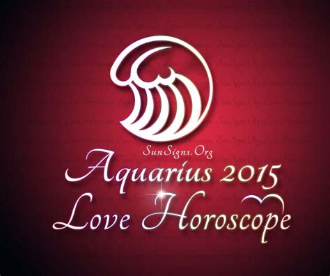 Aquarius Love Horoscope 2015 | SunSigns.Org