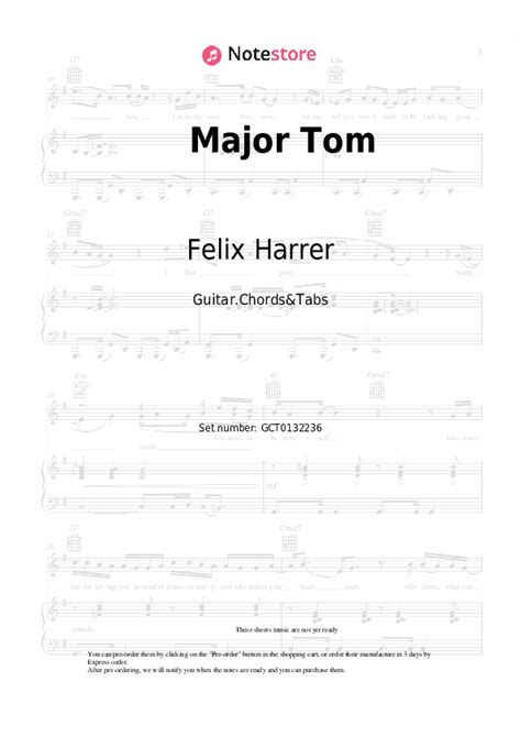 Major Tom chords and tabs Felix Harrer, Justin Pollnik, Paul Keen in Note-Store.com | Guitar ...